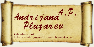 Andrijana Plužarev vizit kartica
